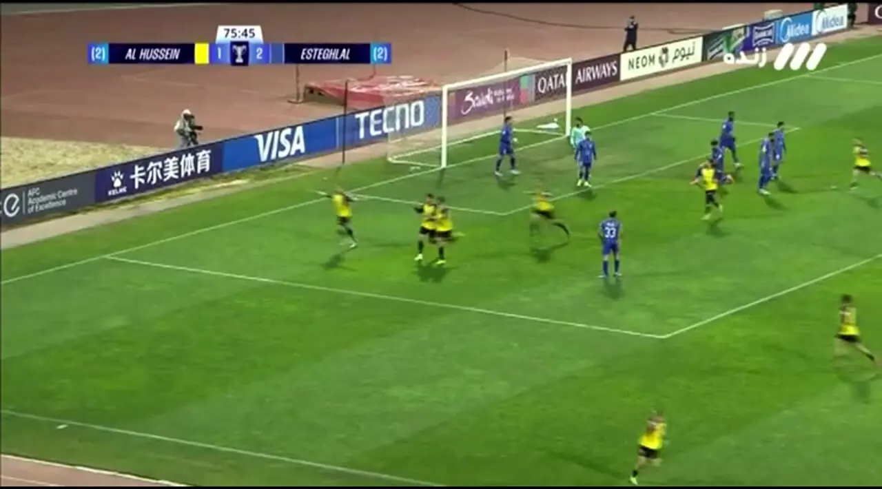 ویدیو: گل دوم الحسین به استقلال توسط یوسف محمد