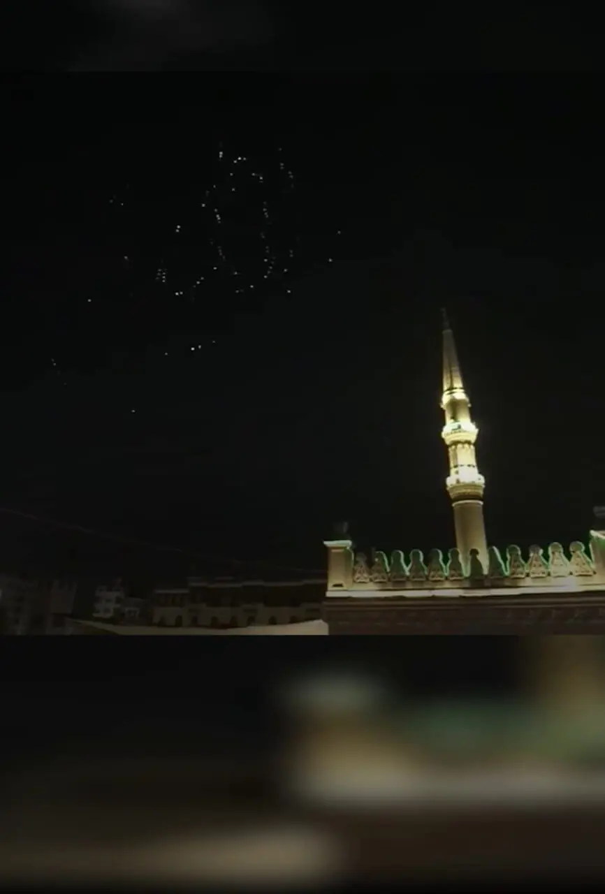 نمایش پهپادها در آسمان قاهره