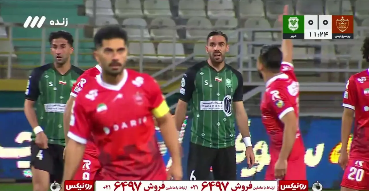 ویدیو: گل اول خیبر به پرسپولیس توسط احسان حسینی