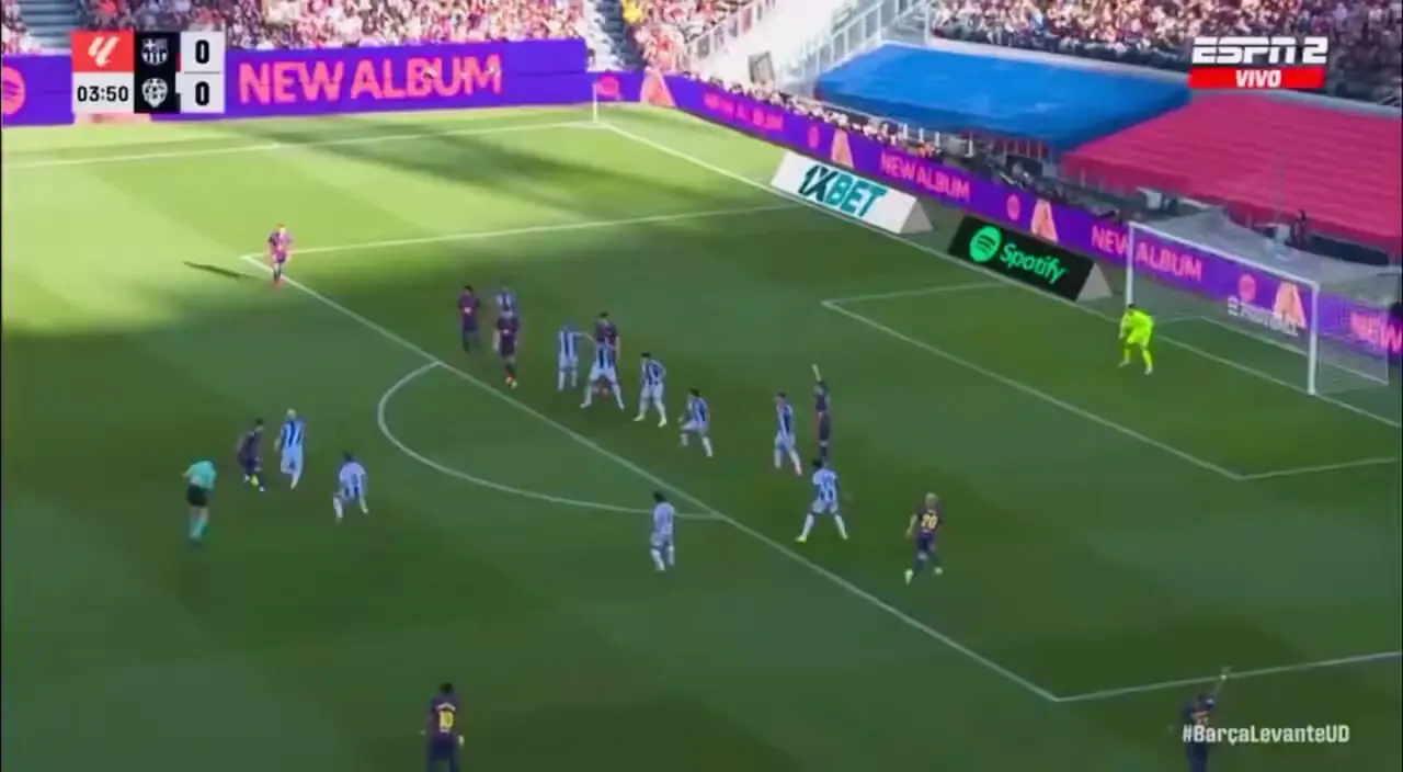 ویدیو: گل اول بارسلونا به لوانته توسط برنال