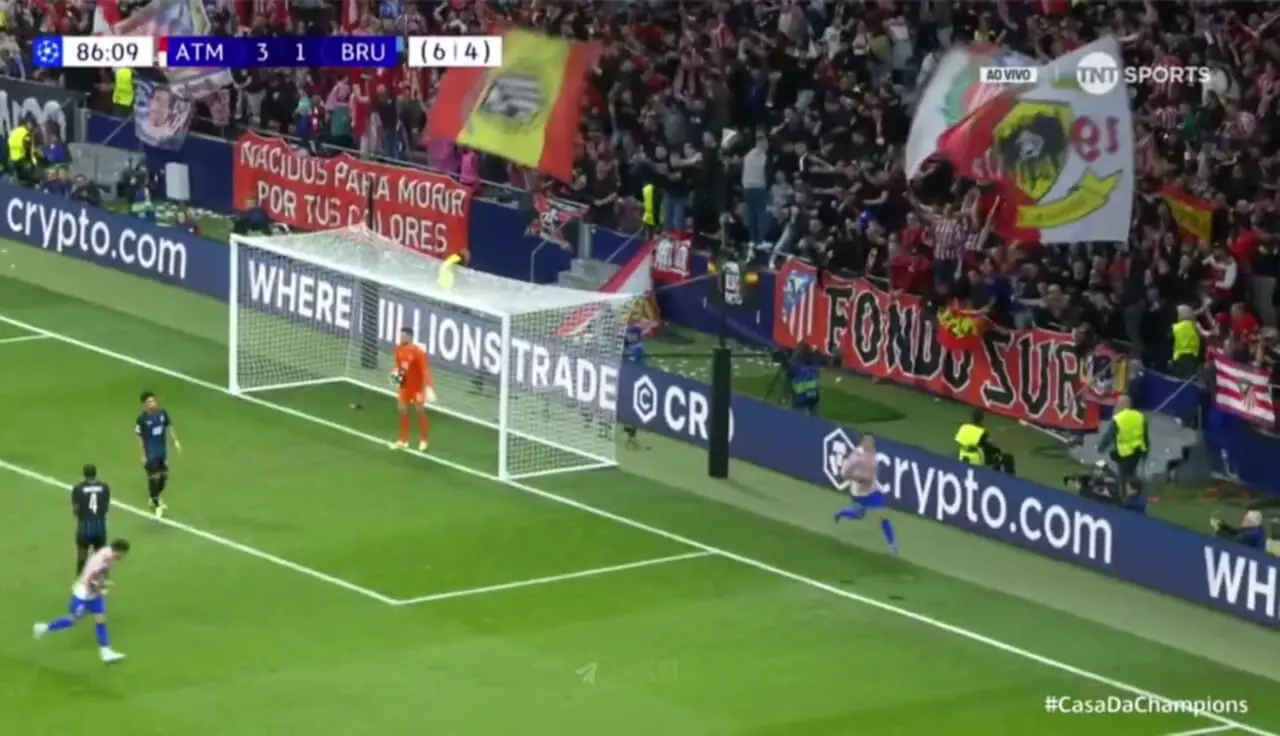 ویذیئ: گل چهارم اتلتیکو مادرید به کلوب بروژ توسط سورلوث