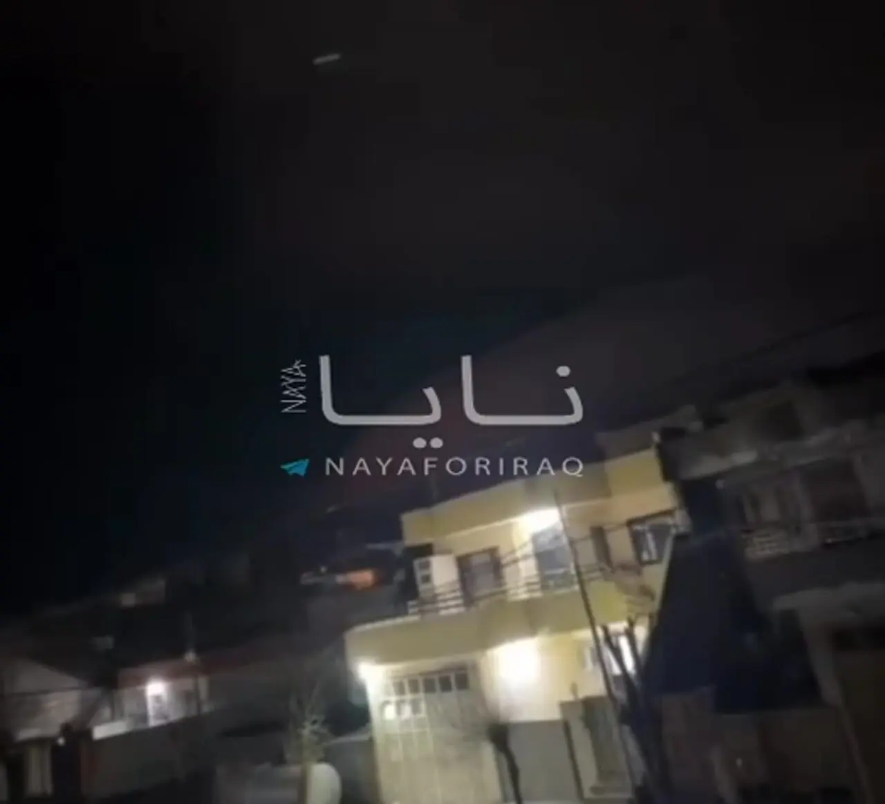 لحظه اصابت پهپاد به پایگاه تجزیه طلبان کرد در سلیمانیه عراق