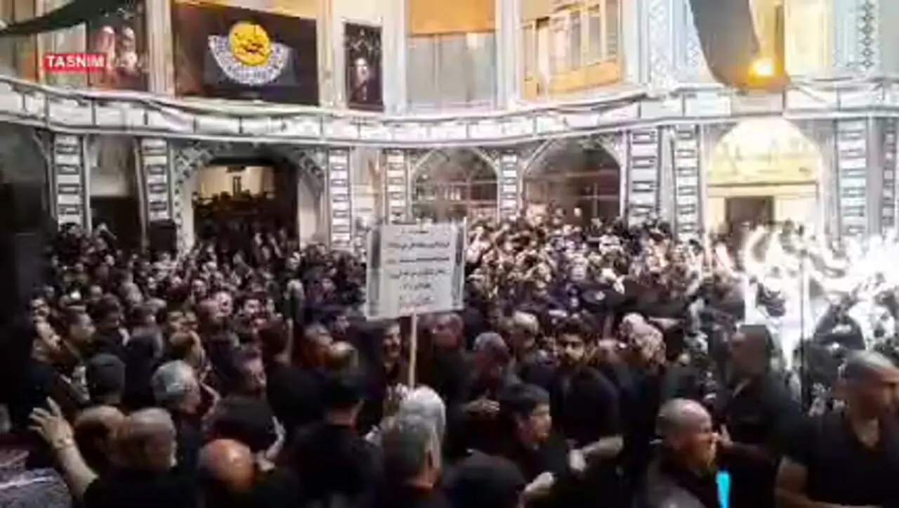 عزاداری سنتی مردم کاشان روز تاسوعا در تیمچه امین الدوله
