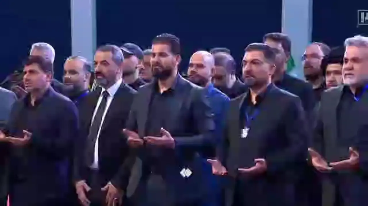 وداع جمعی دیگر از مبارزان حشدالشعبی عراق با پیکر امام شهید