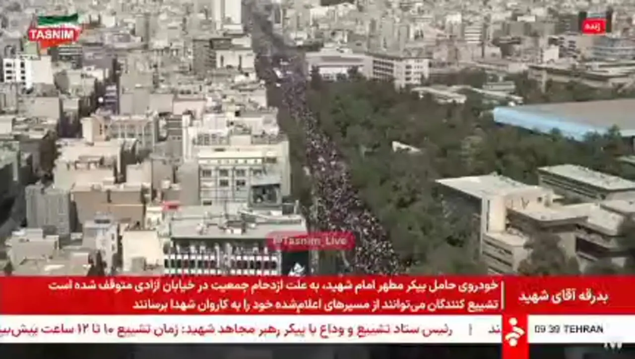جمعیت حیرت‌انگیز در تشییع امام شهید؛ درود خدا بر شما مردم مبعوث و باوفای ایران