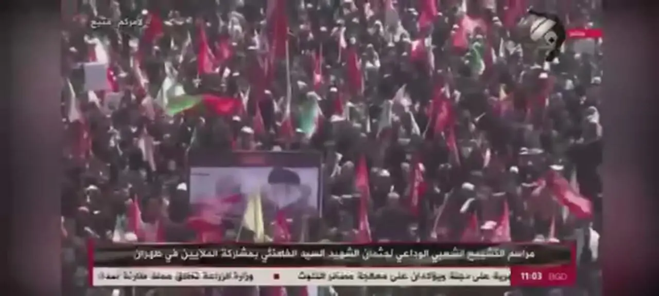 پوشش زنده و پخش مراسم تشییع میلیونی شهید امام خامنه‌ای در شبکه عراقی الفرات