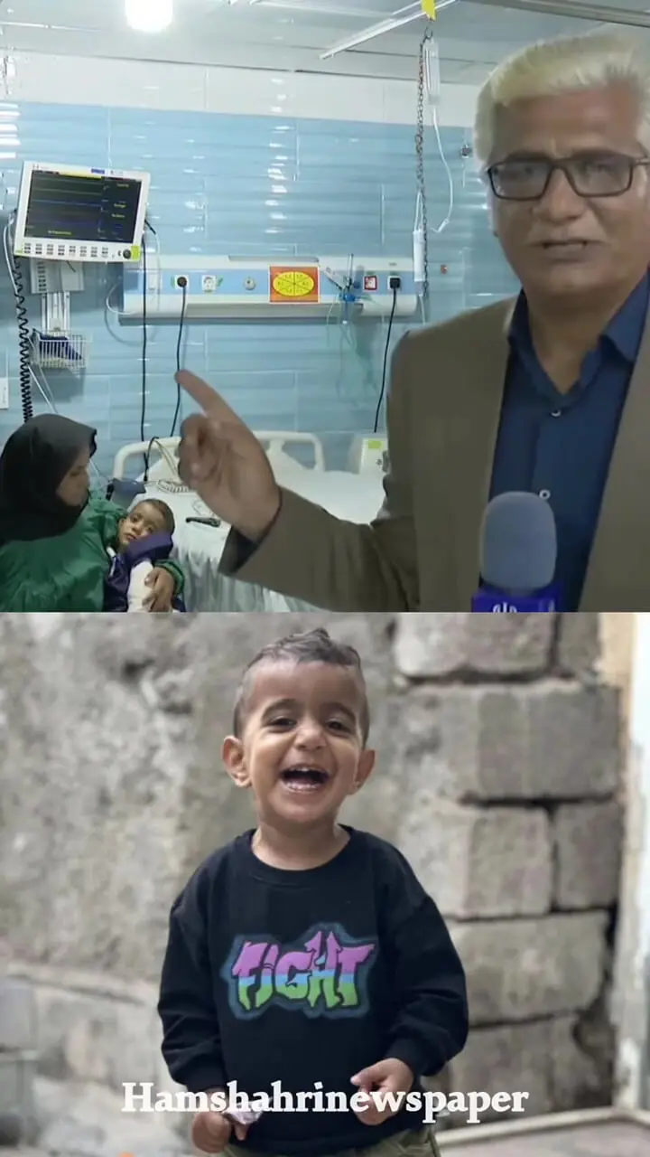 جانباز یک‌ ساله بندرعباسی در بیمارستان