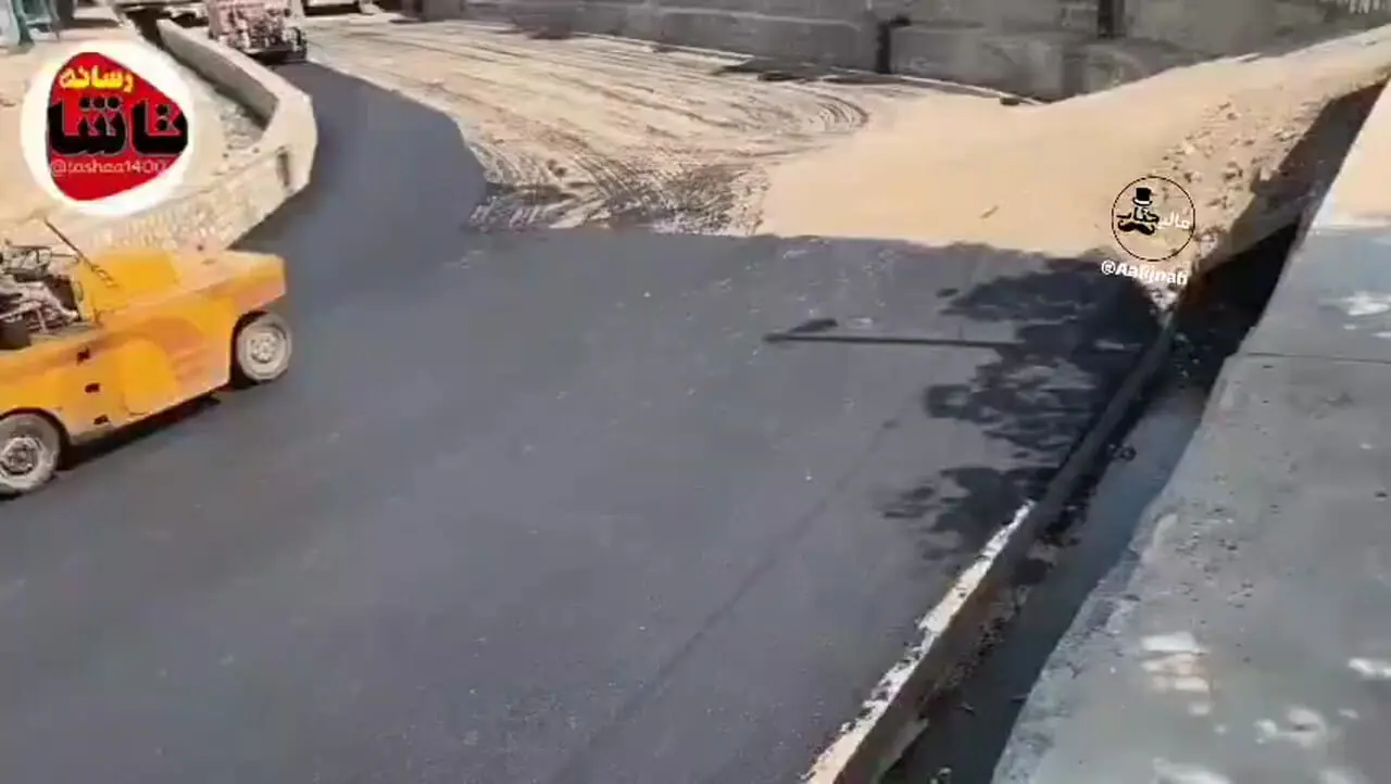 در لرستان یک رودخانه را آسفالت کردند!
