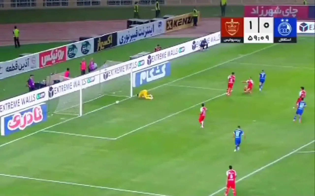 ویدیو: گل اول استقلال به پرسپولیس توسط یاسر آسانی