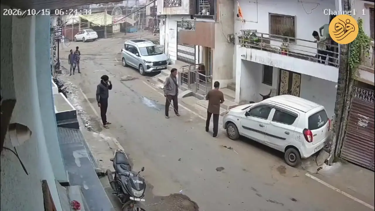 حمله وحشتناک گاو نر به مرد سالخورده در هند